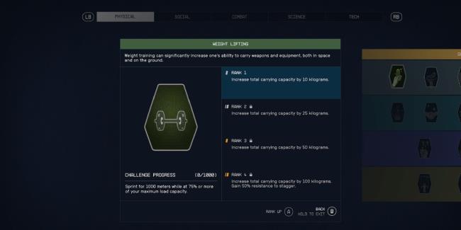 starfield carry capacity weight lifting perk