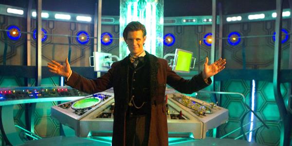 Eleventh Doctor in the redecorated Tardis in Doctor Who