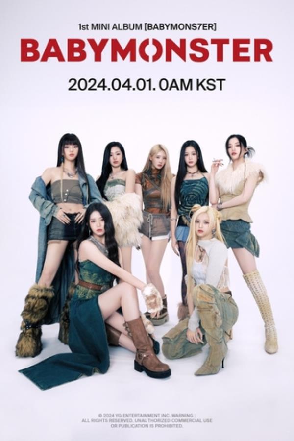 YG Entertainment's new girl group, Babymonster, is shown in this photo provided by YG Entertainment on March 18, 2024. (PHOTO NOT FOR SALE) (Yonhap)