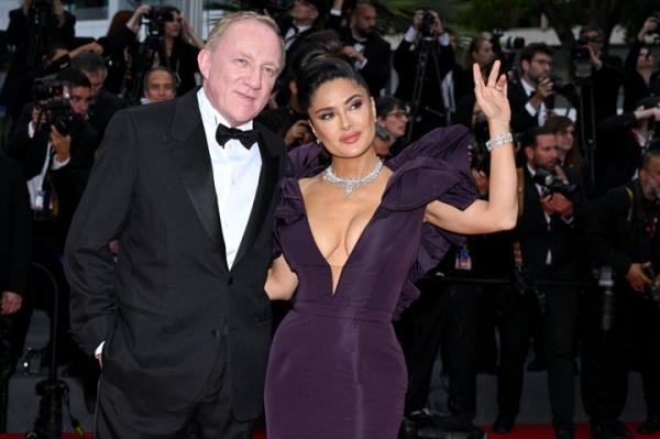 Fran?ois-Henri Pinault and Salma Hayek attend the 