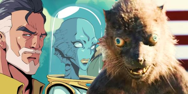 Rick Flag Sr., Nina Mazursky, and Weasel in the DC Universe's Creature Commandos