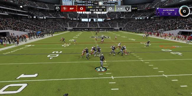 superstar quarterback completing pass in preseason madden 24