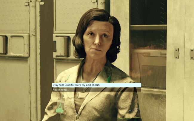 Doctor curing addiction in Starfield