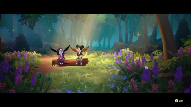 Player character on a date with Pyria in Fae Farm.