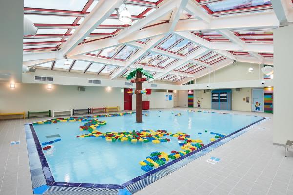 This undated file photo, provided by Legoland Korea, shows its hotel's swimming pool recently transformed into an indoor facility to attract kids all year round at the global theme park in Chuncheon, 76 kilometers east of Seoul. (PHOTO NOT FOR SALE) (Yonhap)