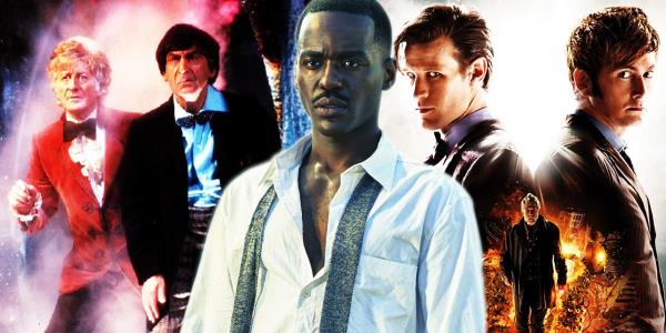 Images from The Three Doctors, The Giggle, and Day of the Doctor