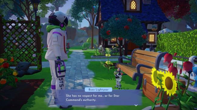 Buzz and the Avatar in Disney Dreamlight Valley