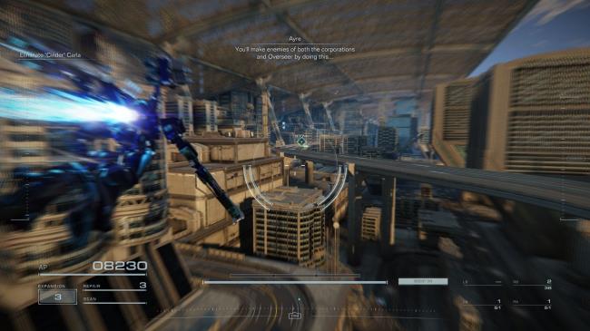 Player making his way in Xylem Armored Core 6