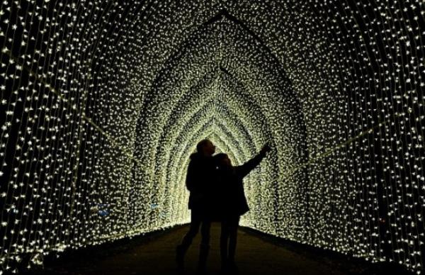 London's Covent Garden's Christmas light display