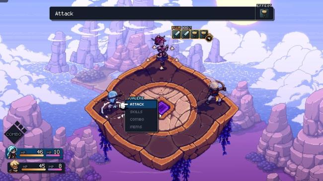 Valere and Zale preparing attacks to weaken the enemy in Sea Of Stars.