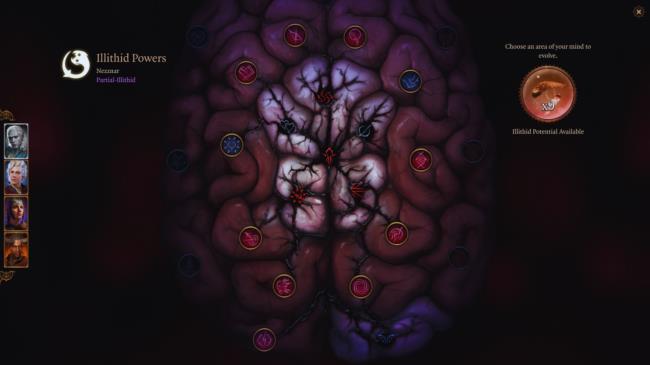 Baldur's Gate 3 - Astral Tadpole Illithid Powers skill tree