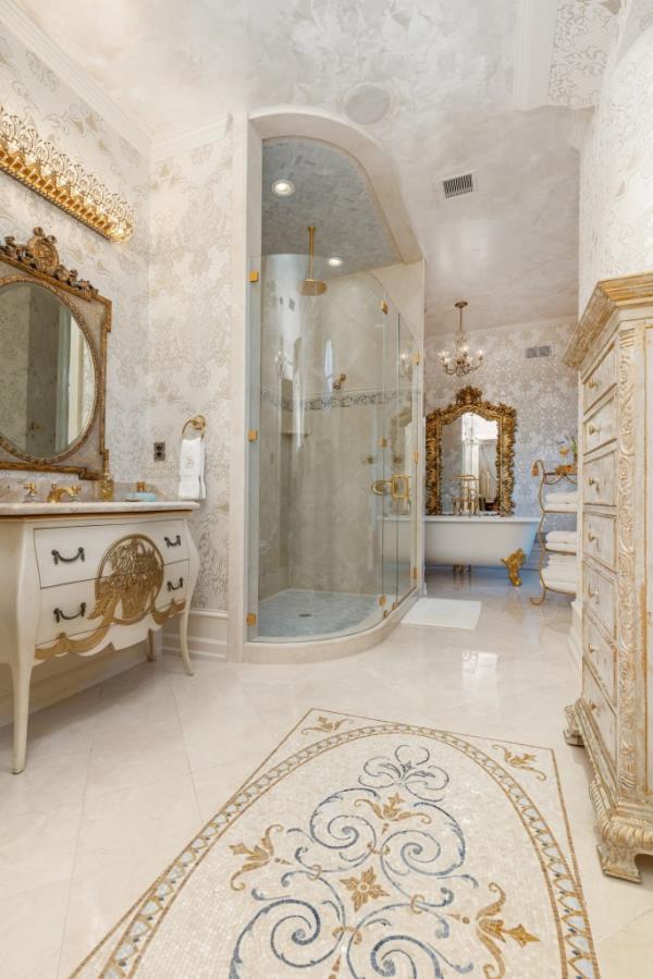 One of 17 bathrooms. 